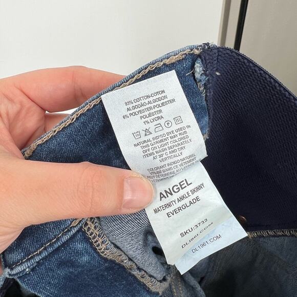 DL1961 Angel Maternity Ankle Skinny Jeans in Everglade - Picture 7 of 7